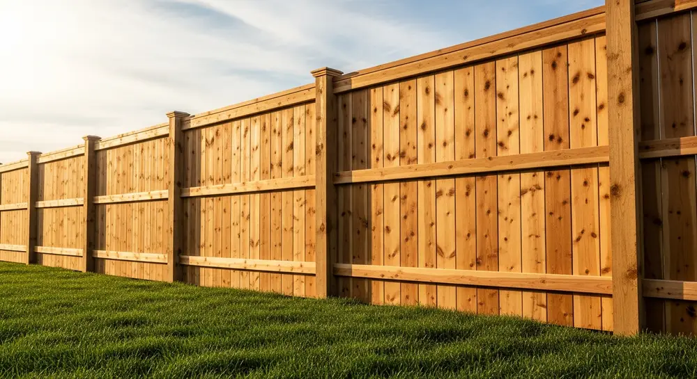 Salina Fence craftsman installing a wood privacy fence